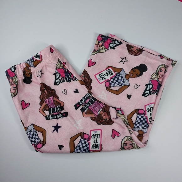 Barbie NWT Toddler 2T Pink Pajamas Two Piece Button Up Flannel Pajama Set - Picture 6 of 8